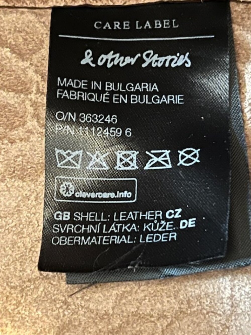 &OTHER STORIES | Croc Embossed Brown Leather Lg Tote Shoulder Shopping Bag-EUC - Picture 9 of 12